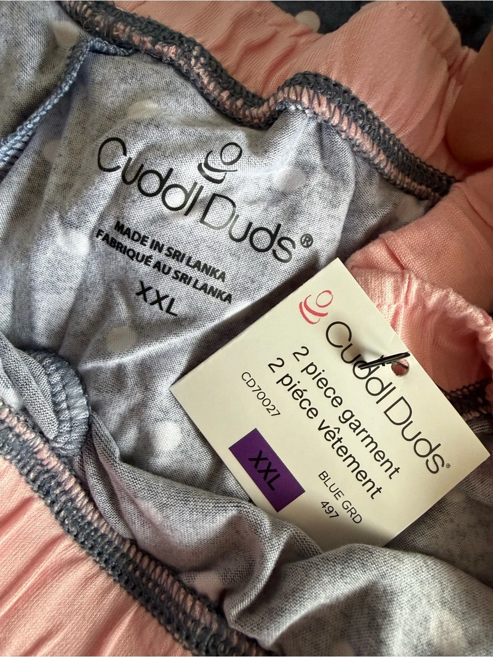 Cuddl Duds Matching Pajama and Lounge Set Blue XXL NWT